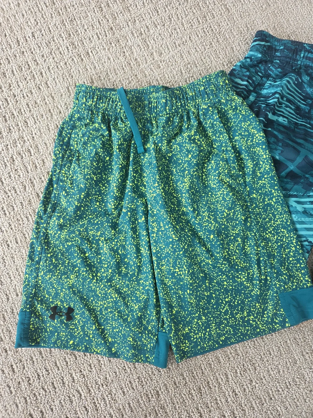 Under Armour Boys' Teal Green Athletic Shorts - 2-Pack